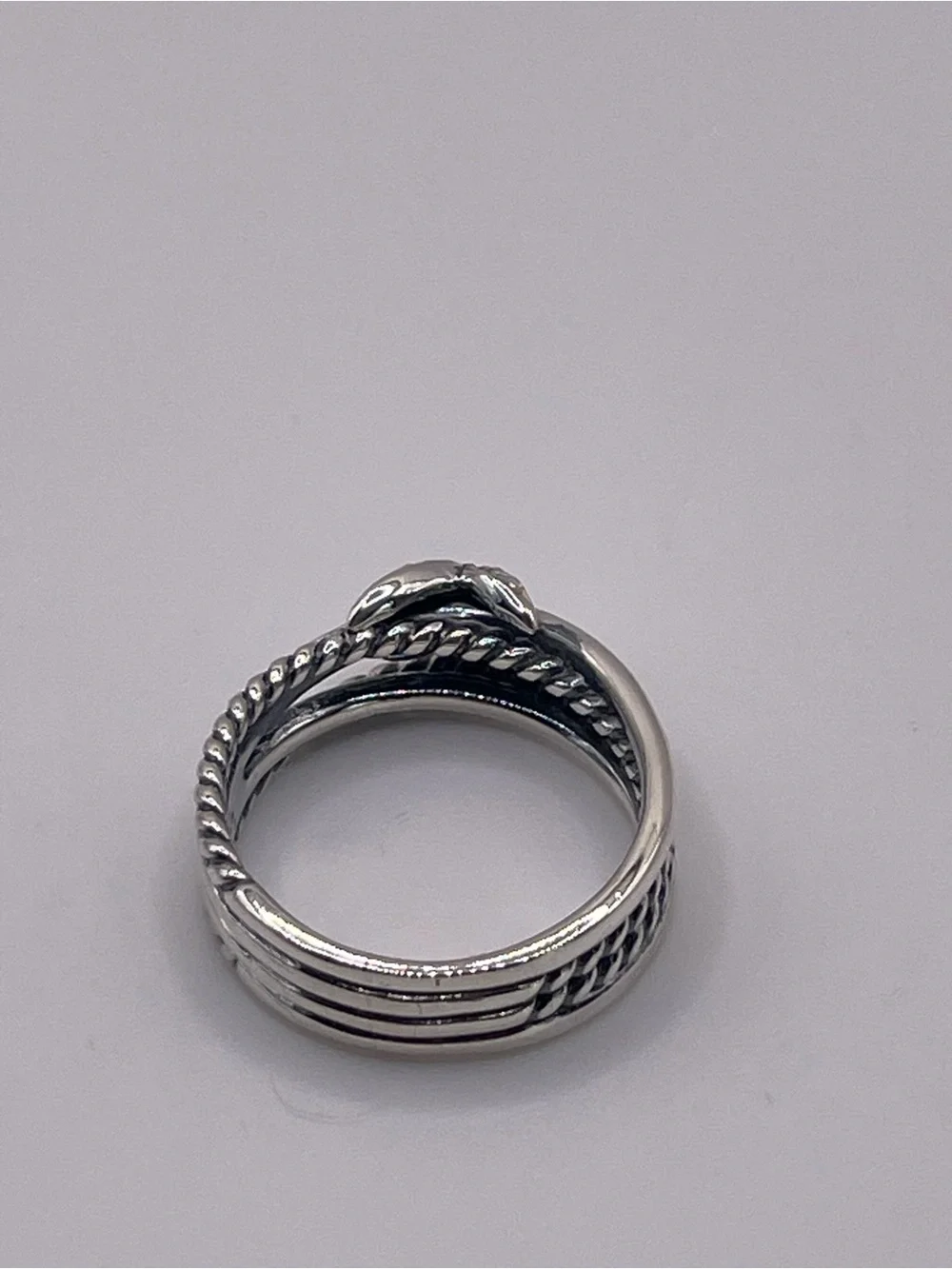 David Yurman X Crossover Band Ring with Diamonds - Picture 8 of 10